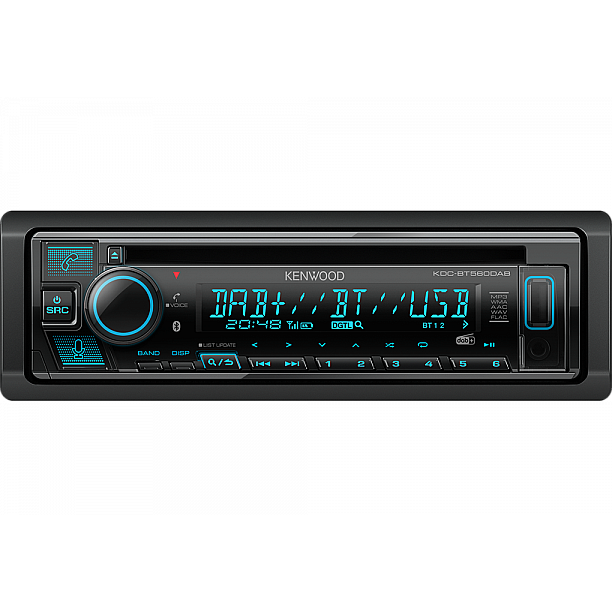 Kenwood KDC-BT560DAB - Zwart - DAB+ - USB - AUX - CD - Bluetooth