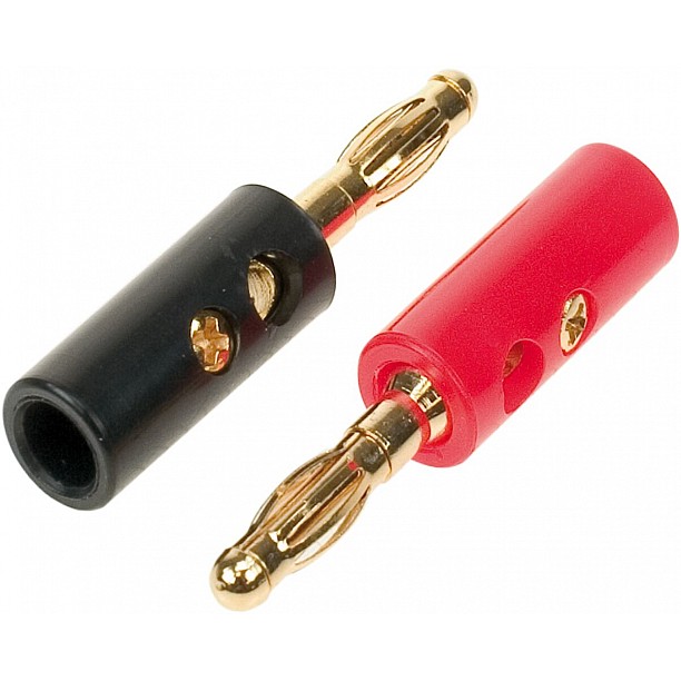 Single Banana plugs 1x red / 1 x black > 10mm²