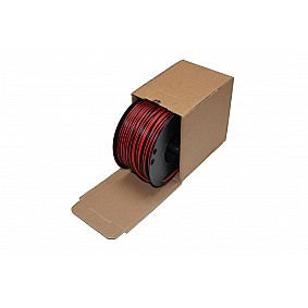 Luidspreker kabel 2 x 0,75 mm zwart / rood 100mtr haspel