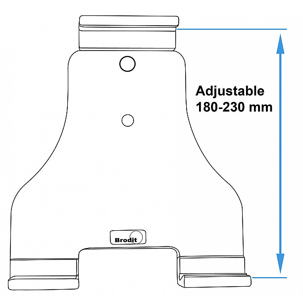 Brodit houder Universeel Tablet 180-230mm/ 25mm