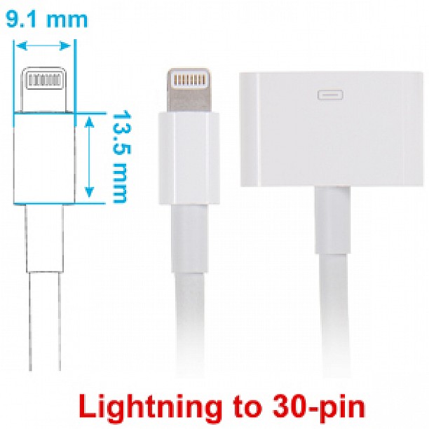 Brodit houder - Apple iPhone 6 / 6S Passieve houder. Originele lightning naar 30-pin adapter kabel (Gestoffeerd)