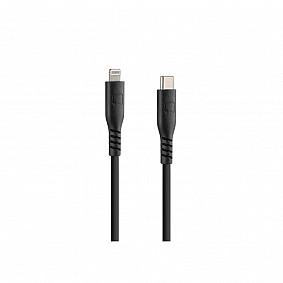 Optiline siliconen laad en synchronisatiekabel USB C -> Apple 8pin - 20cm  met verstevigde hals