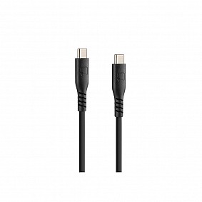Optiline siliconen laad en synchronisatiekabel USB C -> USB C - 20cm  met verstevigde hals