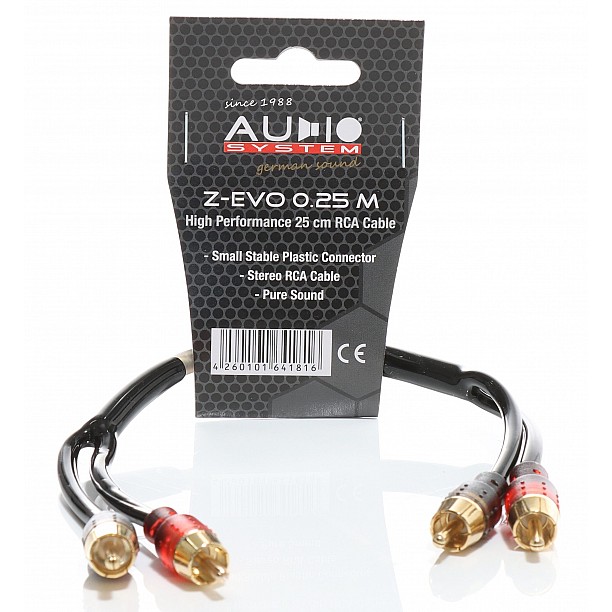 AUDIO SYSTEM HIGH-PERFORMANCE RCA-KABEL 250mm OFC cinch-kabel