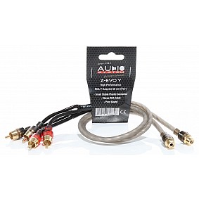 AUDIO SYSTEM HIGH-Performance Cinchkabel 500mm Y-cinch-kabel (2x plug en 1x koppeling)